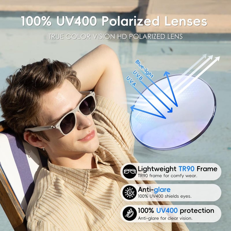 GetD AI Glasses for Men & Women, Smart Glasses Powered by ChatGPT, AI Real-time Translation with 107 languages, 11H Music Play, Bluetooth Sunglasses with Polarized Lens, UV Protection for Daily Use, Travel - Image 5